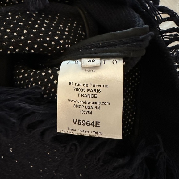 Sandro Paris Tweed Fringe Venice Jacket - Picture 7 of 12